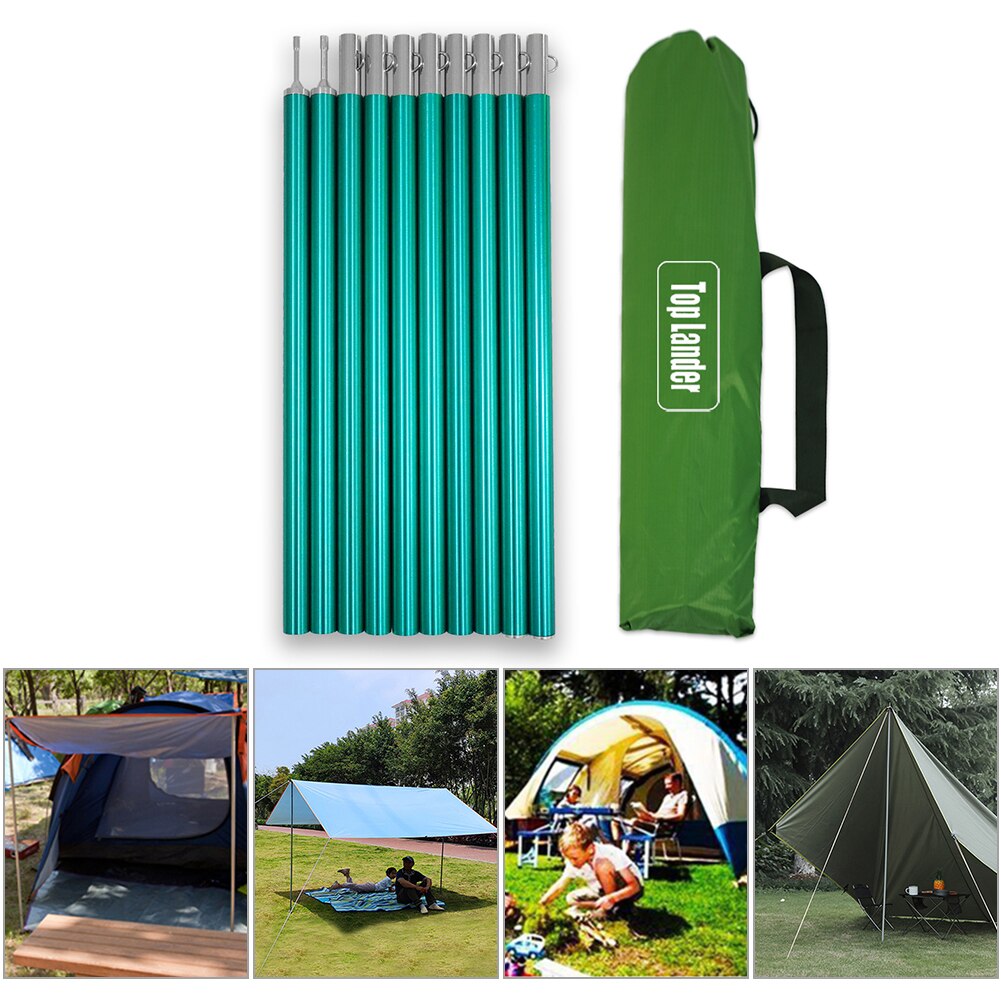 Cheap Goat Tents 10pcs Outdoor Camping Tent Awning Pole Aluminum Adjustable Canopy Support Rod Aluminum Alloy Support Rod Stick Tent Accessories   